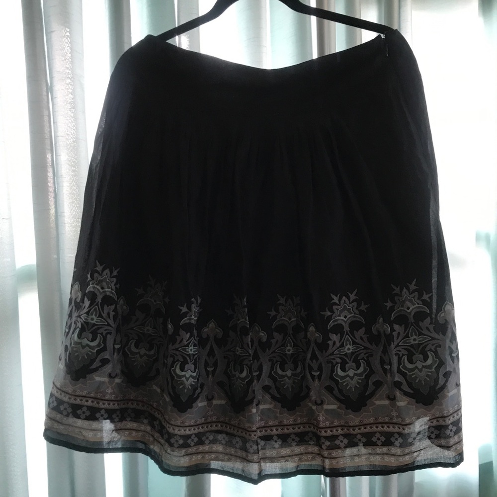 Apostrophe Cotton Navy Blue Double Layer Skirt